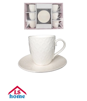 SET ŠALICA 6/1 180cc/dekor/bijele P0023 Previllage 8# K50
