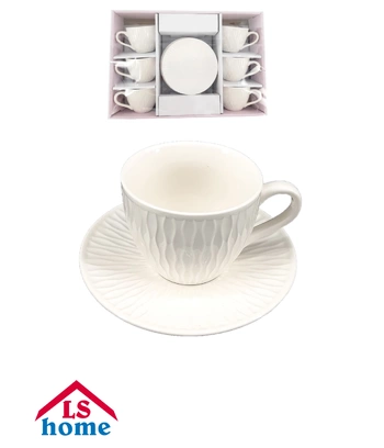 SET ŠALICA 6/1 90cc dekor/bijele PY90-017 Previllage 12# K50