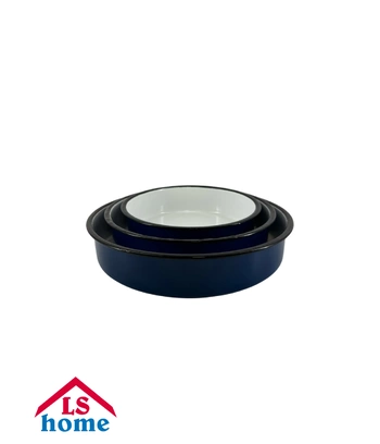 SET TEPSIJA 3/1 24cm/28cm/32cm okrugle/duboke/emajl/plave JM-RP24-32 4# K50