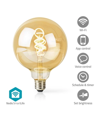 Smartlife WiFi LED Filament Žarulja | E27 | 4,90W | 1800 - 6500 K | G125 |NEDIS