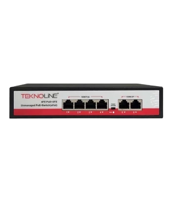 Switch PoE | 24V | 4 PoE Porta + 2 Uplink | Teknoline