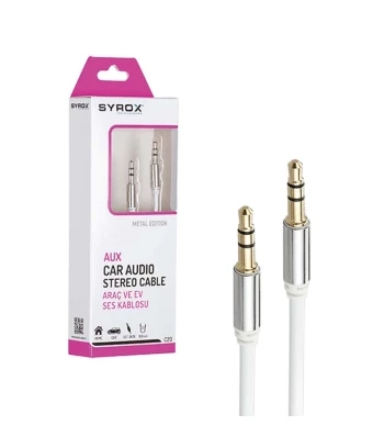 SYROX AUX Kabel | 3.5mm M - 3.5mm M | Metalni Konektori | 1.0 m