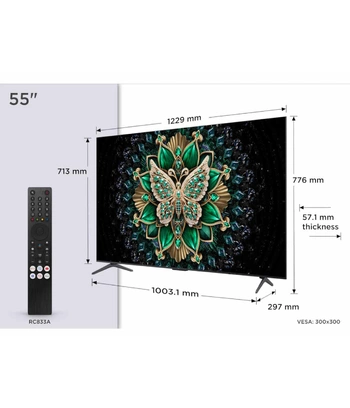 TCL 55"C6K 4K QD-Mini LED TV144Hz Google TV; Game Master;Dolby Atmos; Onkyo 2.1; HDR Premium;