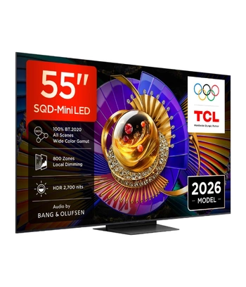 TCL 55"C7L 4K SQD-Mini LED;UHD 144Hz/288Hz FHD Google TV;B&O, 800 zones, 2700 nits