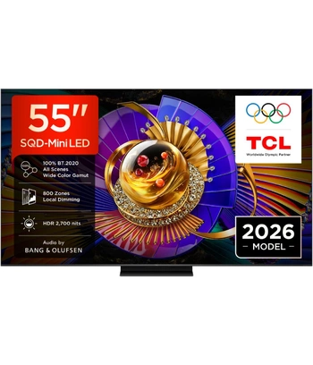 TCL 55"C7L 4K SQD-Mini LED;UHD 144Hz/288Hz FHD Google TV;B&O, 800 zones, 2700 nits