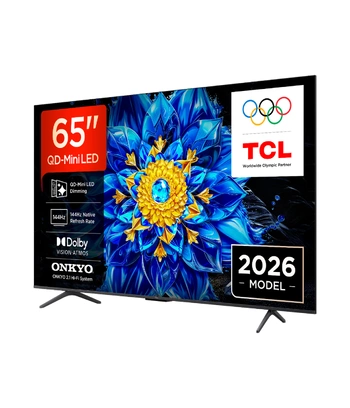 TCL 65"P8L 4K QLED Google TV;QD-Mini LED Dimming 144HzOnkyo 2.1, D.Atmos, D.Vision 450 nits