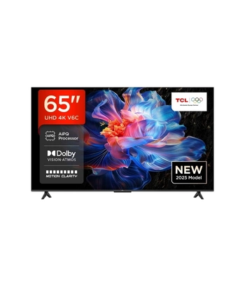 TCL 65"V6C 4K TV Google OSHDR10 HVA Panel Motion ClarityDolby Audio; AiPQ Processor;