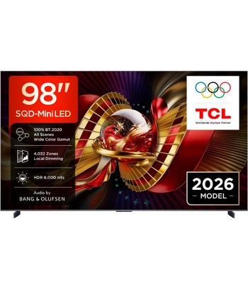 TCL 98"C8L 4K SQD-Mini LED;UHD 144Hz/288Hz FHD Google TV;B&O, 4032 zones, 6000 nits; Zeroborder