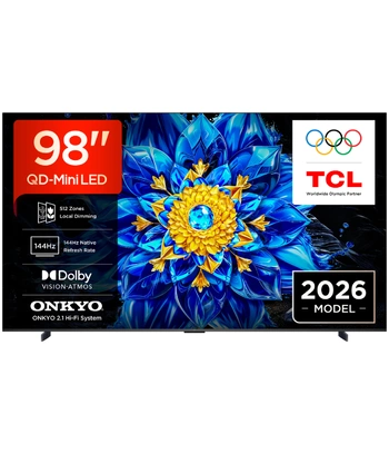 TCL 98"P8L 4K QLED Google TV;QD-Mini LED Dimming 144Hz;512 zones, 1000 nits, Onkyo 2.1ch