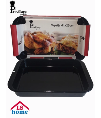 TEPSIJA 41x26cm/emajl/četvrtasta/crna EA-7410 PreviIIage 6# T50