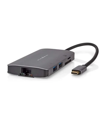 USB Multiport Adapter | USB-C 3.2 Gen 1 - HDMI, MicroSD, RJ45, 4xUSB, SD | NEDIS