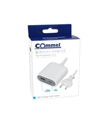 USB punjač sa kablom bijeli 245-101