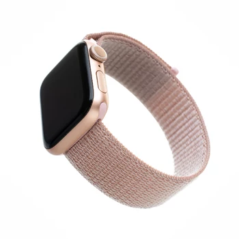 Kaiš remen FIXED Nylon Strap na Apple Watch 38/40/41 mm - roze zlatni