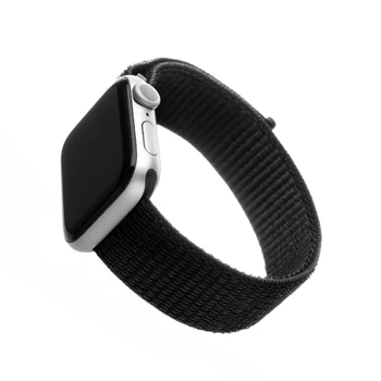 Kaiš remen FIXED Nylon Strap na Apple Watch 38/40/41 mm - crni