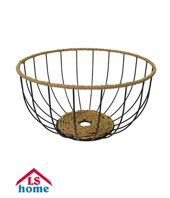 ZDJELA za voće 27,5cm/okrugla/crna/metalna/Bamboo dno Y5719 Previllage 30# K50