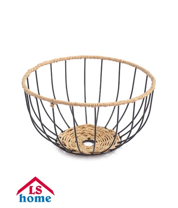 ZDJELA za voće 27,5x15cm okrugla/metalna s pletenim dnom W9047 Previllage 12# NK