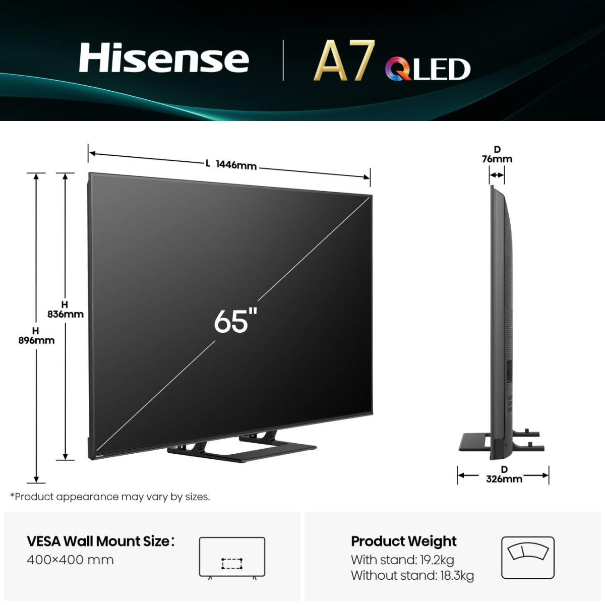 HISENSE TV 65A7Q LED